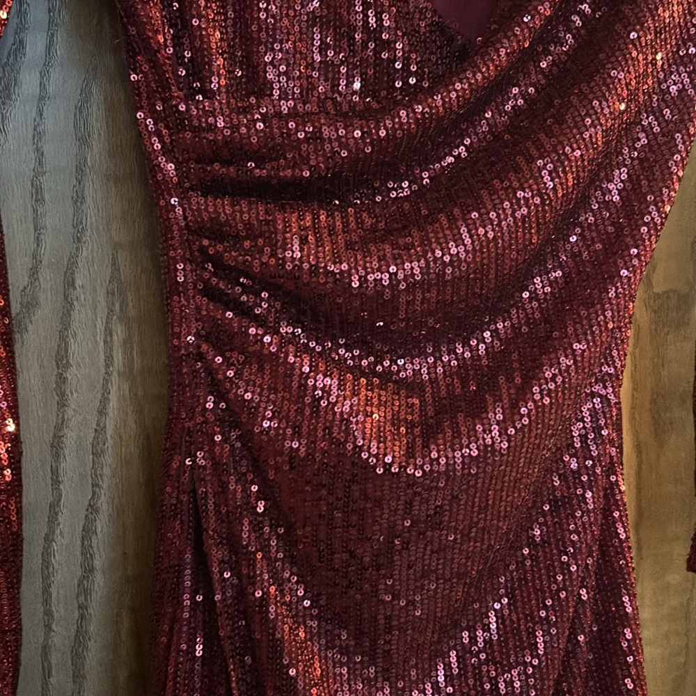 SNOWCOMING DRESS! Windsor- red sequence - Picture 7 of 9